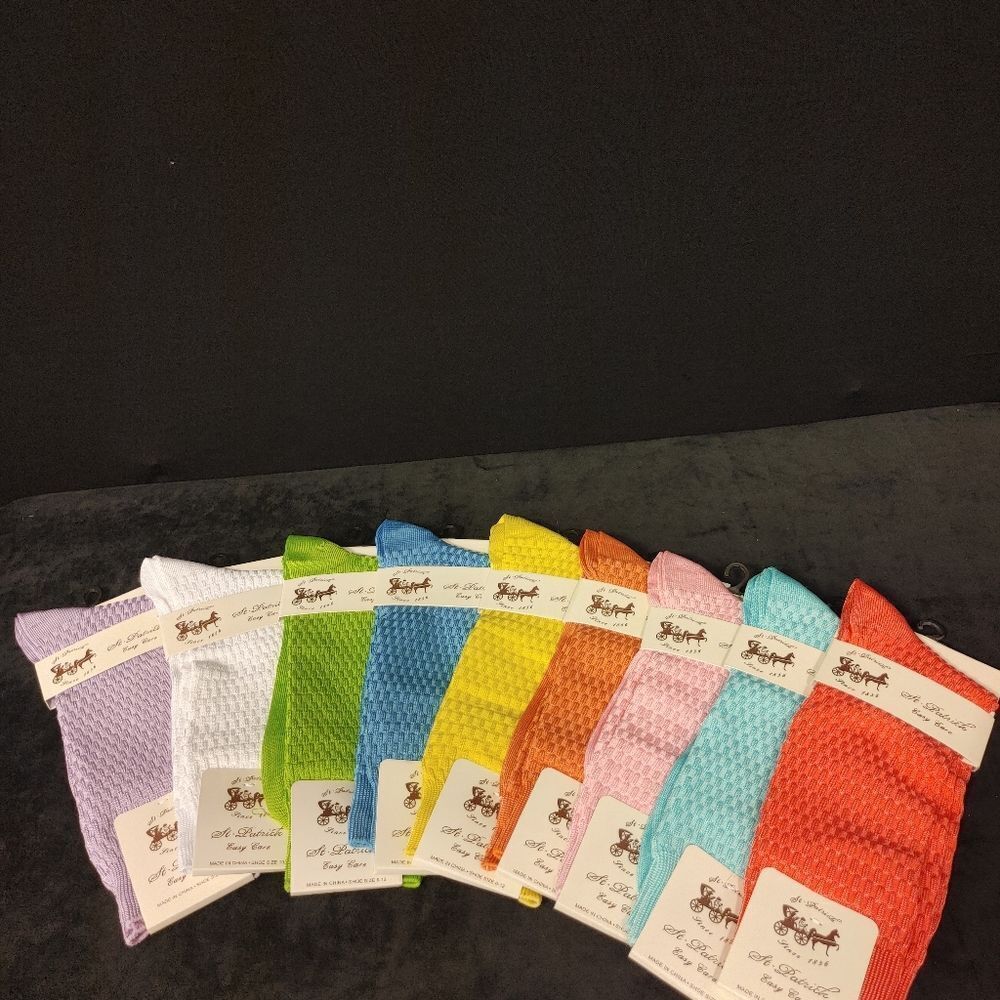 MEN'S ST. PATRICK SILKY DRESS SOCKS FASHION COLORS
